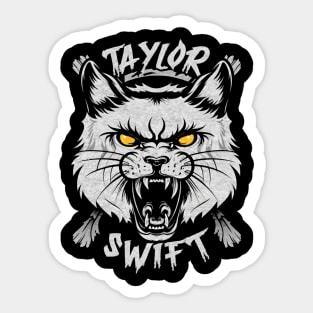 Angry Cat Swift Sticker